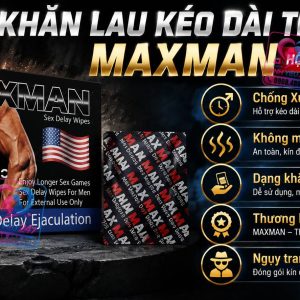 Khăn lau Maxman chính hãng hướng dẫn cách lau đầu khấc kéo dài cuộc yêu bền bỉ