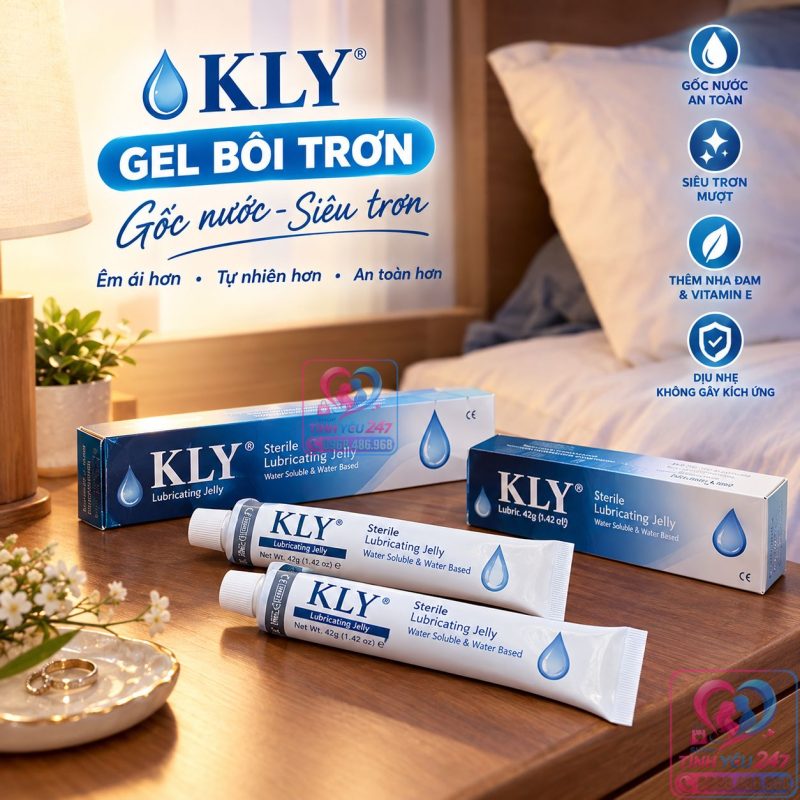 Gel bôi trơn KLY siêu trơn Thổ Nhĩ Kỳ 42g gốc nước không màu không mùi an toàn lành tính