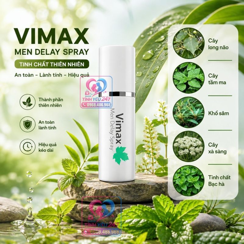 Xịt kéo dài thời gian quan hệ Vimax Men Delay Spray