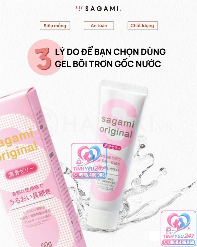 Thành phần Hyaluronic Acid dưỡng ẩm của gel bôi trơn Sagami Original 60g