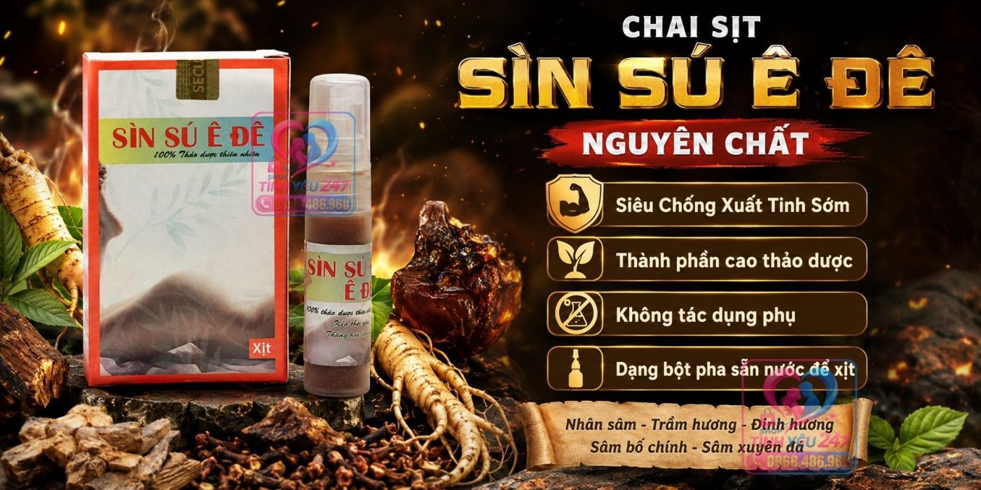 Chai xịt Sìn Sú Ê Đê chiết xuất từ nhân sâm trầm hương đinh hương