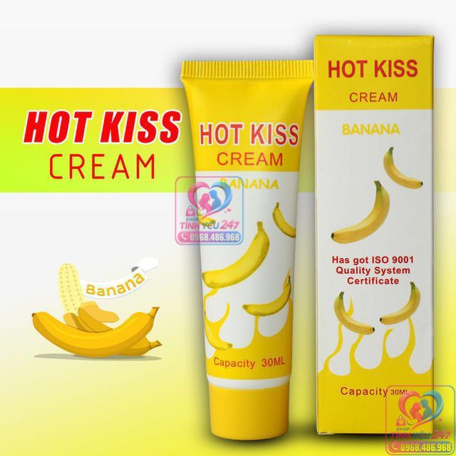 Gel bôi trơn Hot Kiss hương chuối 30ml