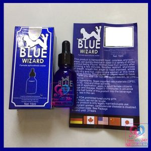 nuoc kich duc nu blue wizard 20ml cuc manh hình ảnh trọn bộ vỏ hộp và lọ sản phẩm