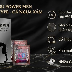 Bao cao su kéo dài thời gian POWER MEN LONGER PLUS giúp nam giới làm chủ cuộc chơi