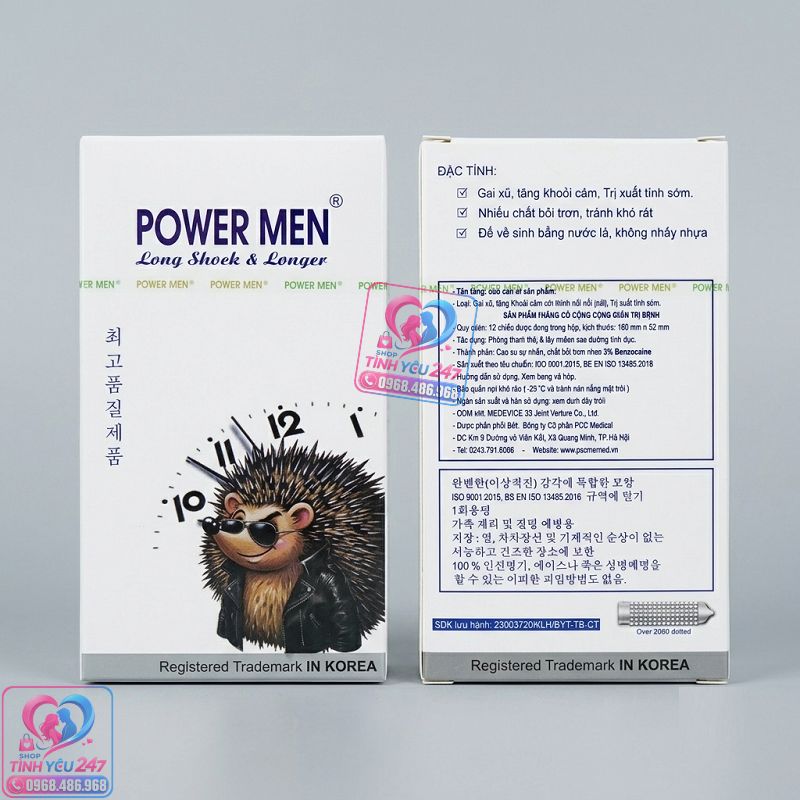 Bao cao su kéo dài thời gian PowerMen Nhím Xù giúp nam giới làm chủ cuộc chơi