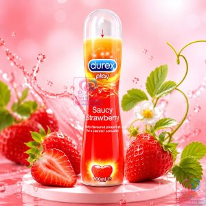 Gel bôi trơn gốc nước tăng hưng phấn Durex vị dâu tây giúp dâng trào cảm xúc