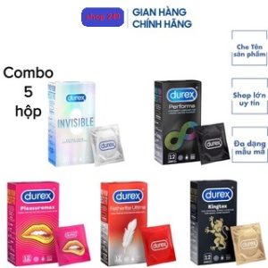 COMBO TIỆN LỢI 5 HỘP BAO CAO SU DUREX – TIỆT KIỆM