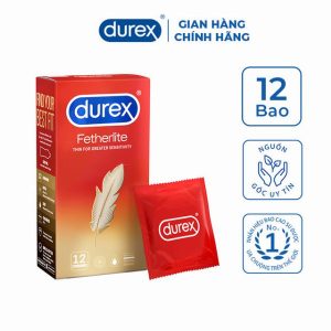 Bao cao su Durex Fetherlite Siêu mỏng – hộp 12 chiếc