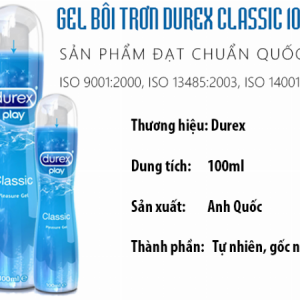 GEL DUREX PLAY CLASSIC 100ML - GỐC NƯỚC