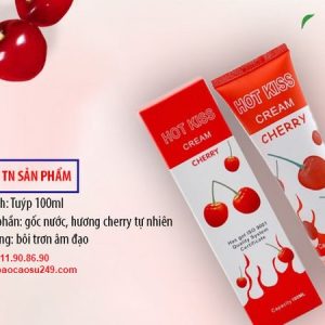 GEL BÔI TRƠN HOT KISS HƯƠNG CHERRY CAO CẤP – CHAI 100ML