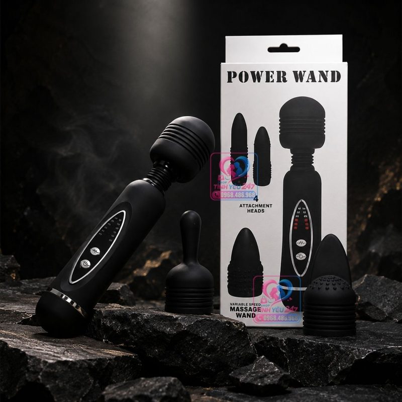Trục lò so bẻ cong siêu linh hoạt trên chày rung 3 đầu Power Wand massage âm đạo cực mạnh