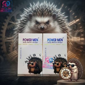 Bao cao su PowerMen Nhím Xù chứa 9% Benzocain chống xuất tinh sớm