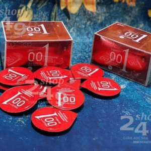 Bao Cao Su Siêu Mỏng OLO Đỏ 0.01mm Truyền Nhiệt – Hộp 10 Chiếc