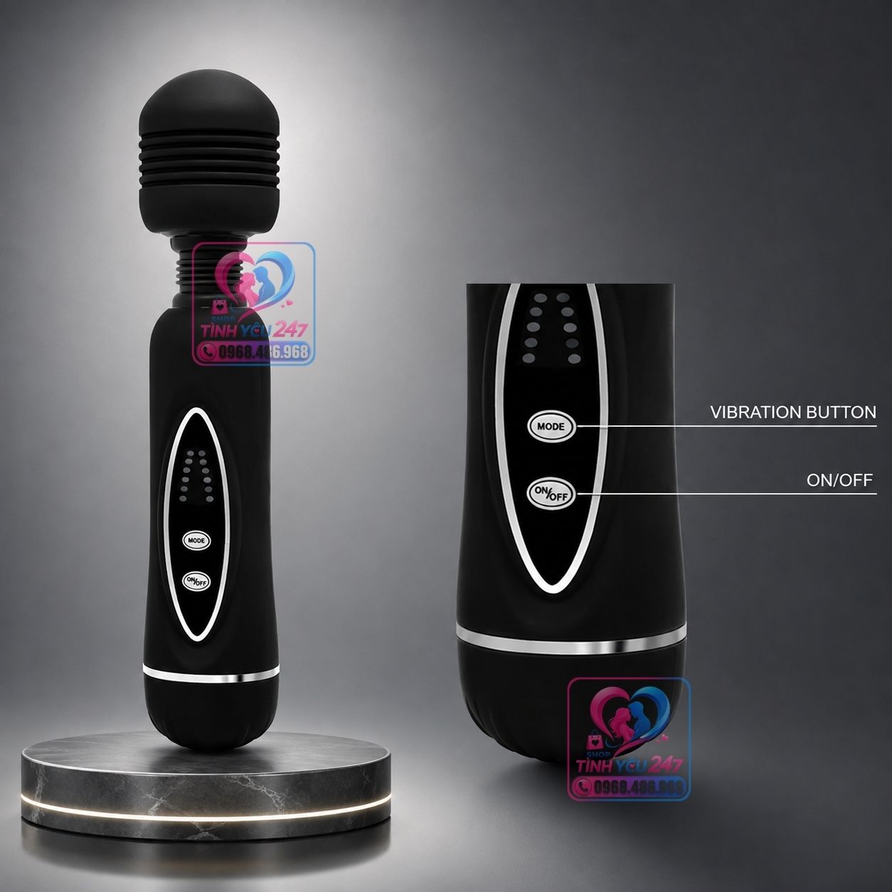 Chày rung 3 đầu Power Wand massage âm đạo cực mạnh chính hãng Baile chày rung 3 đầu Power Wand massage âm đạo cực mạnh giúp kích thích điểm G nữ