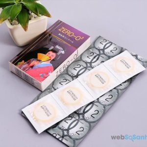 BAO CAO SU ZERO 02 SIÊU MỎNG, SIÊU TRƠN KHÔNG MÙI CAO SU- 0.02MM
