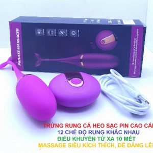 TRỨNG RUNG CÁ HEO RUNG 10 CHẾ ĐỘ ĐIỀU KHUYỂN TỪ XA