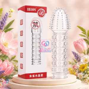 Quy trình các bước đeo bao cao su đôn dên AiChao gân gai mỏng đúng khoa học kèm gel bôi trơn.