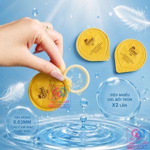 Bao cao su Dofel Longshock hộp 10 chiếc mỏng 0.03mm giúp kéo dài thời gian quan hệ vượt trội cho nam giới.