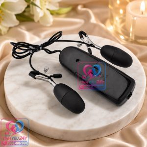 Trứng Rung Tình Yêu Kẹp Ngực Massage Cực Mạnh bộ điều khiển cầm tay chạy pin AAA siêu khỏe