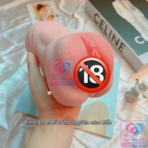 âm đạo giả nguyên khối 2 lỗ giống thật rung rên đóng gói bảo mật giao nhanh đà nẵng