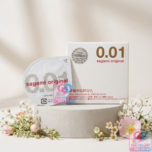 Bao cao su Sagami Original 0.01mm hộp 1 chiếc mang lại trải nghiệm vô hình truyền nhiệt tức thì