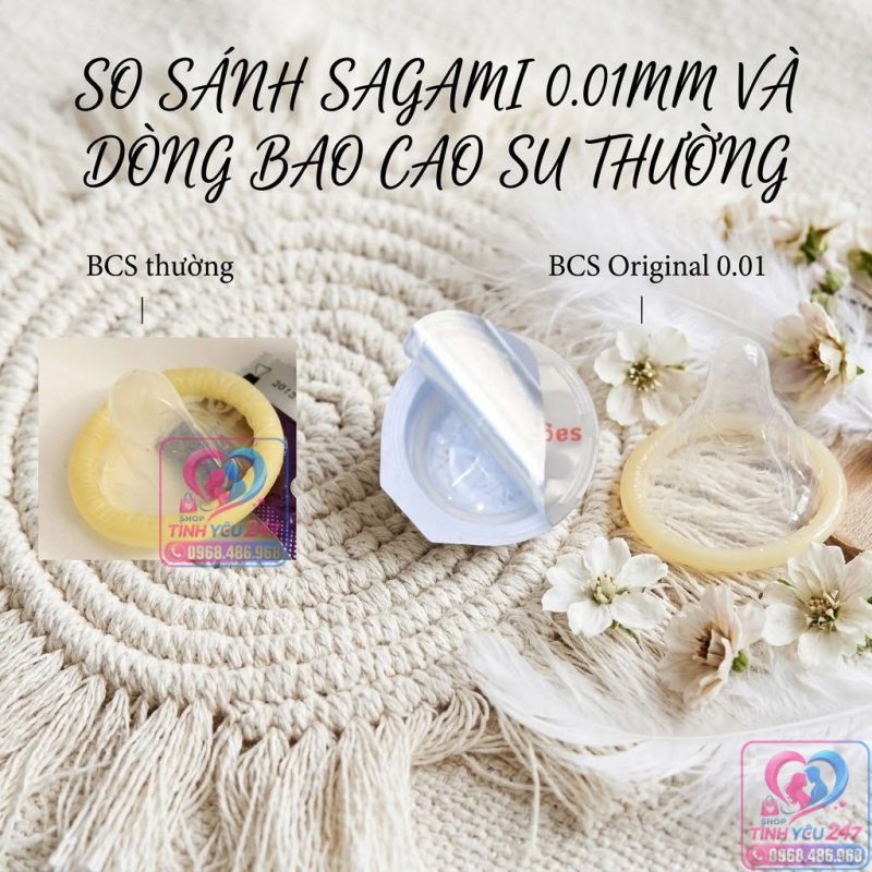 Sagami Original 0.01 chính hãng với khay hộp lẻ tiện lợi