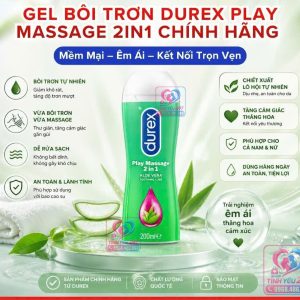Shop Tình Yêu 24/7 cung cấp gel bôi trơn Durex Play Massage 2 in 1 chính hãng