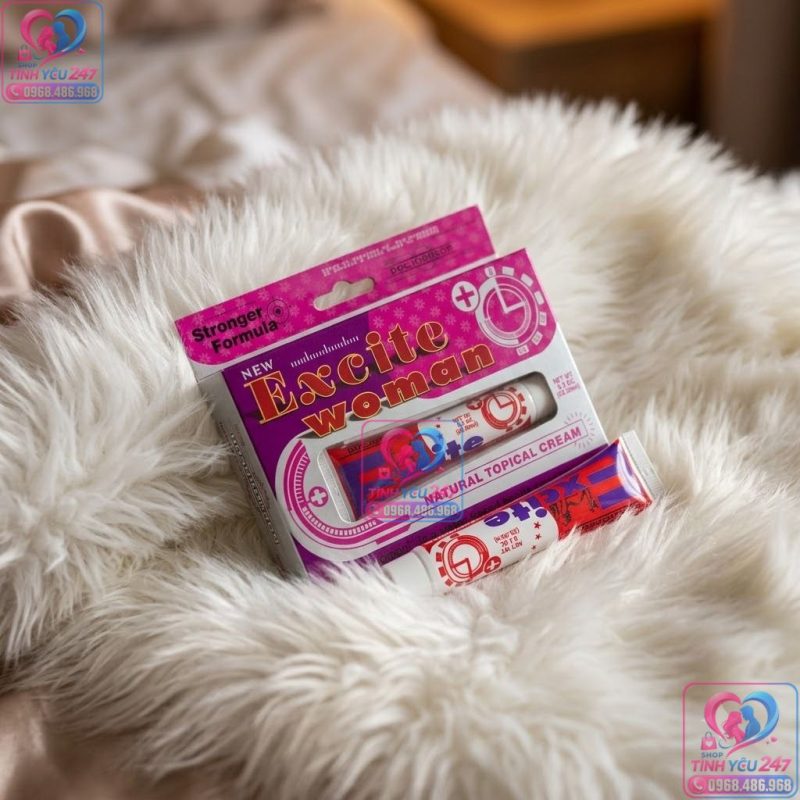 gel bôi trơn tăng khoái cảm nữ Excite Woman hướng dẫn thao tác thoa và massage