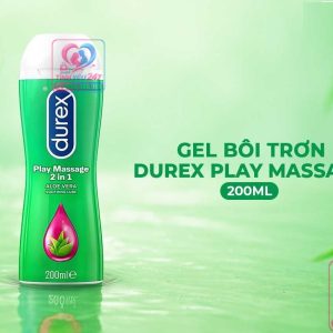 gel bôi trơn gốc nước Durex Play Massage 2 in 1 không dính nhớt dễ rửa sạch