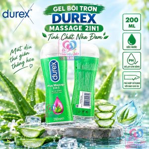 gel massage toàn thân Durex Play Massage 2 in 1 chiết xuất lô hội tự nhiên