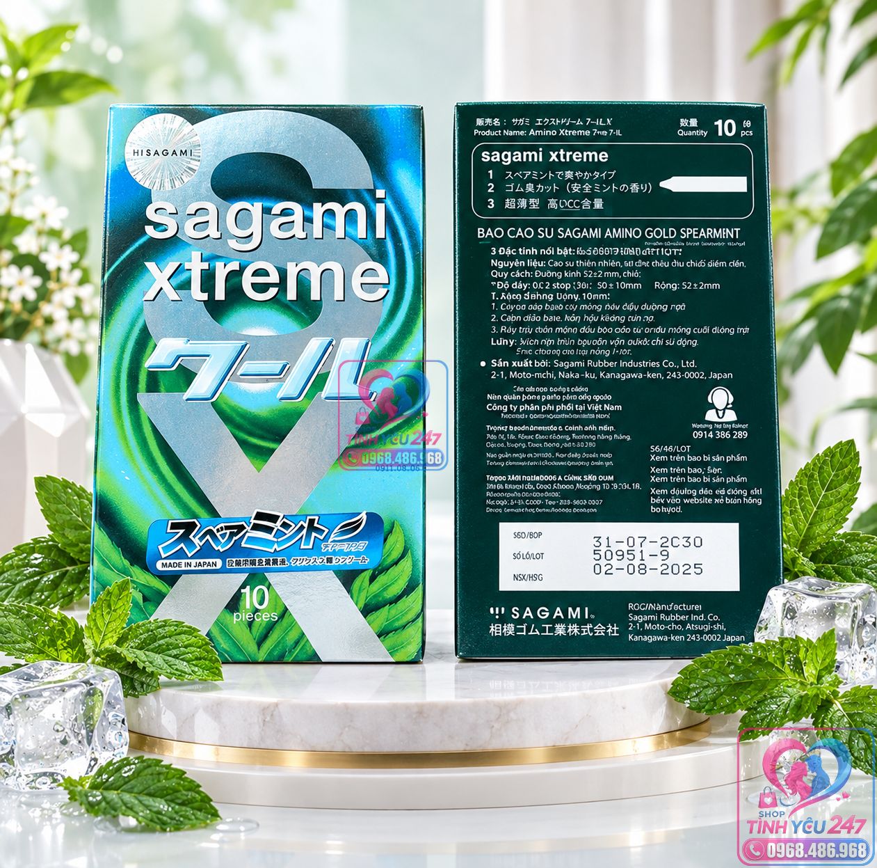 Đặt mua bao cao su Sagami Xtreme Spearmint uy tín tại Shop Tình Yêu 24/7 bao cao su Sagami Xtreme Spearmint giá tốt