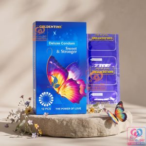 Bao cao su Goldentime Sweet & Stronger gai nhám hộp 12 cái chống tuột tuyệt đối