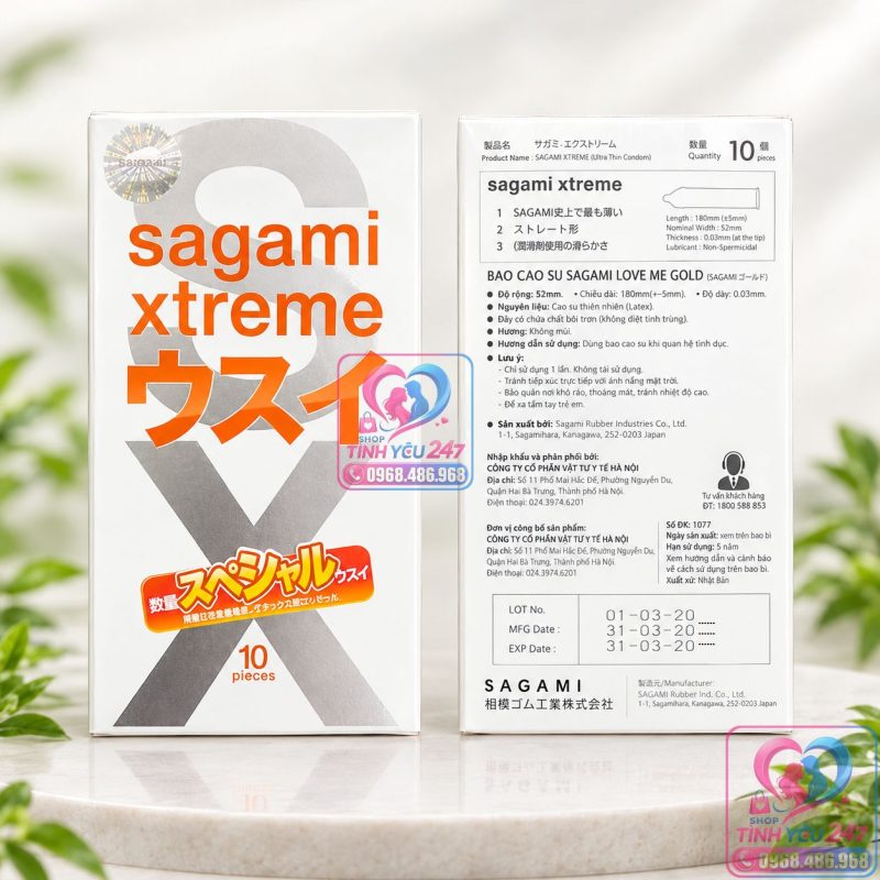 Bao cao su Sagami Xtreme Super Thin giao hỏa tốc tại Đà Nẵng
