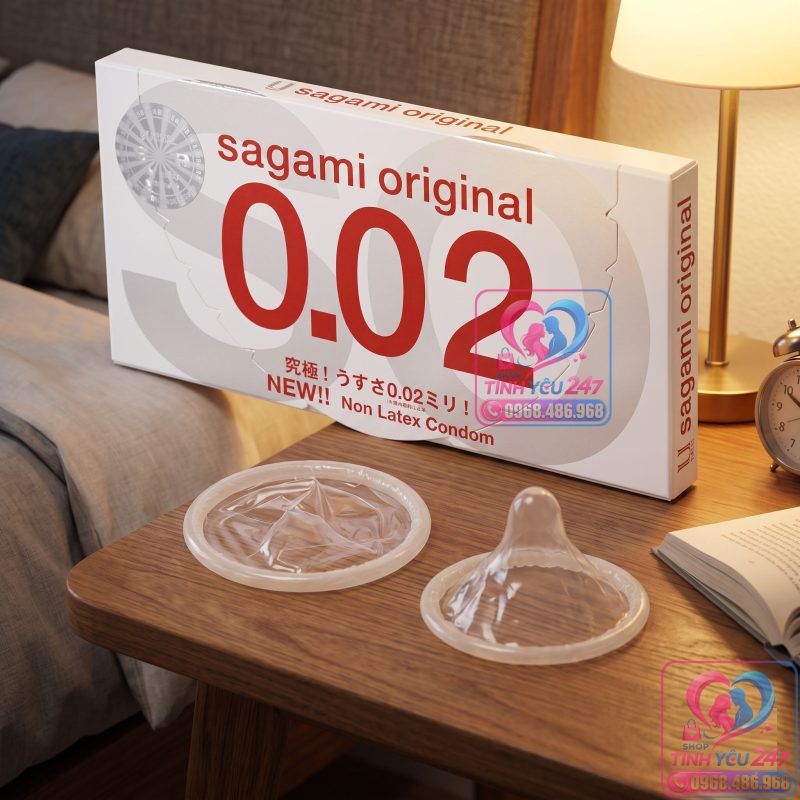 Bao cao su Sagami Original 0.02mm an toàn chống dị ứng latex
