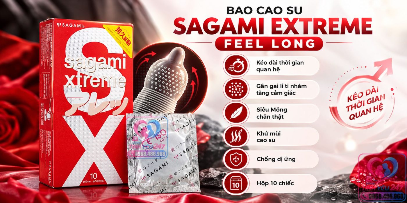 Hướng dẫn dùng Bao cao su Sagami Xtreme Feel Long an toàn