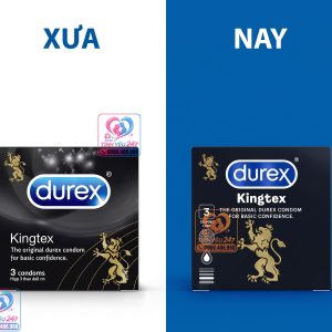 Bao cao su Durex Kingtex hộp 3 cái an toàn