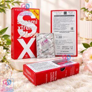 Bao cao su Sagami Xtreme Feel Long thiết kế vòng thắt ôm khít