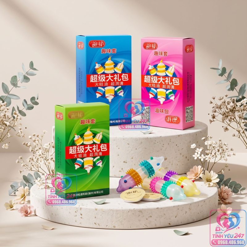 bao cao su gai bi râu Runbo tăng khoái cảm