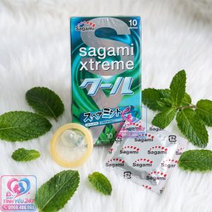 bao cao su Sagami Xtreme Spearmint hương bạc hà