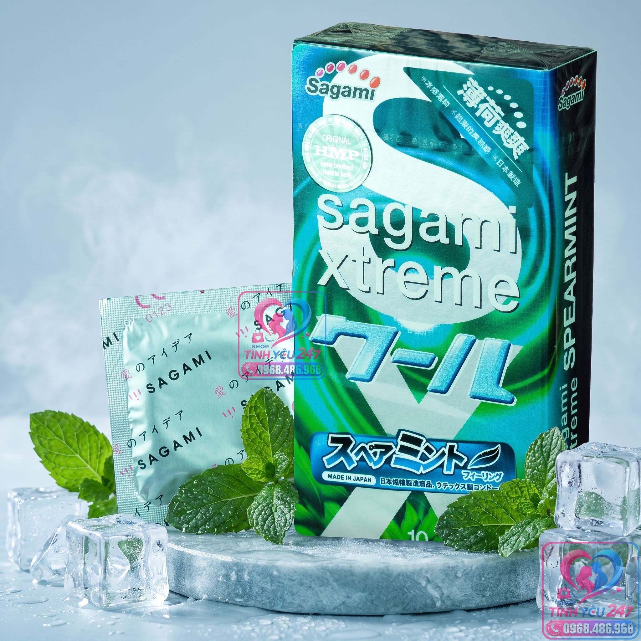Bao cao su Sagami Xtreme Spearmint chính hãng Nhật Bản bao cao su Sagami Xtreme Spearmint chính hãng