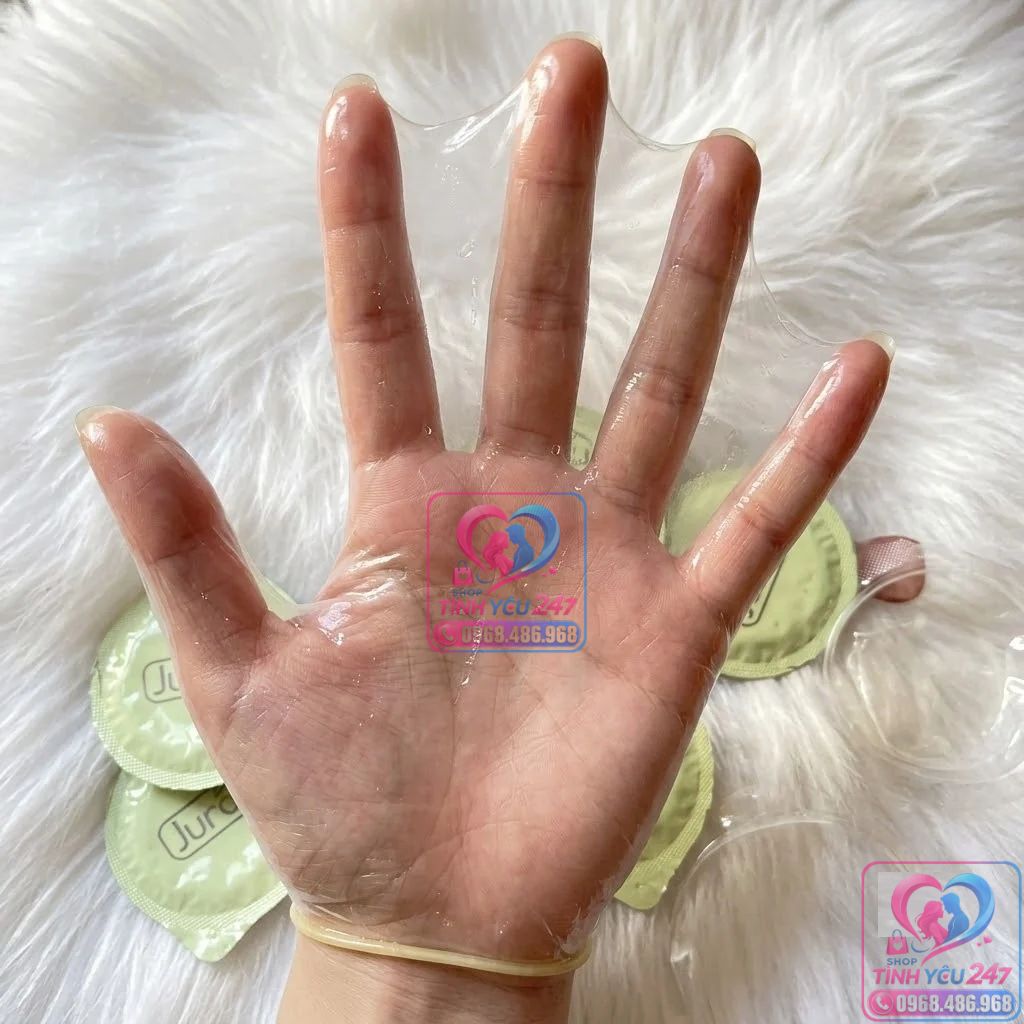 Bao cao su siêu mỏng 0.01 Juncai đóng gói dạng hũ rau câu kín đáo an toàn