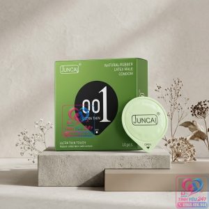 Bao cao su Juncai 0.01mm siêu mỏng truyền nhiệt tức thì giúp thăng hoa cảm xúc