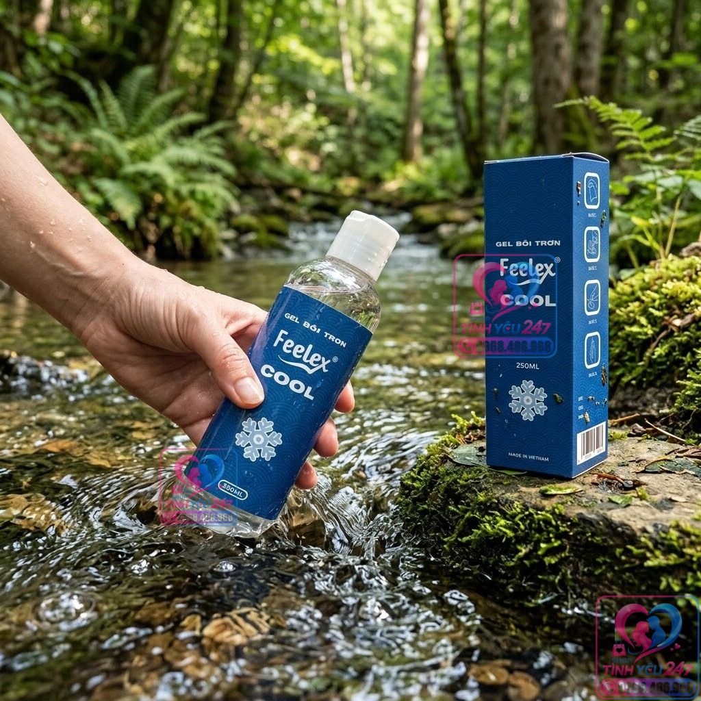 Mua gel bôi trơn tăng khoái cảm Feelex Cool tại Shop Tình Yêu 24/7 gel bôi trơn tăng khoái cảm feelex cool đóng gói kín đáo giao nhanh