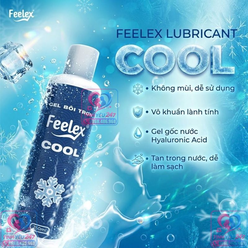 gel bôi trơn gốc nước feelex cấp ẩm mịn màng cho làn da nhạy cảm