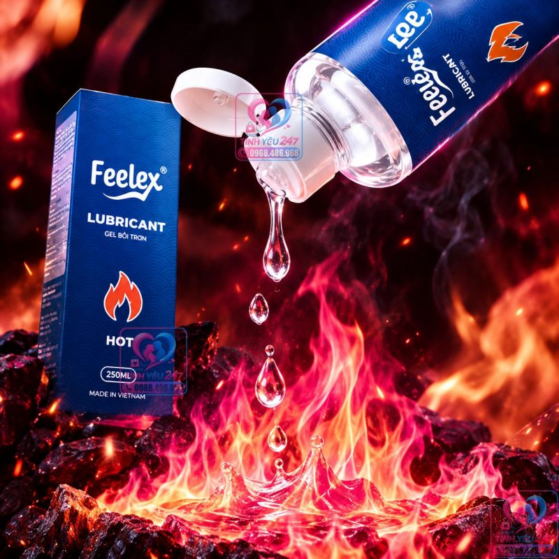 gel bôi trơn gốc nước feelex hot kháng khuẩn dịu nhẹ an toàn