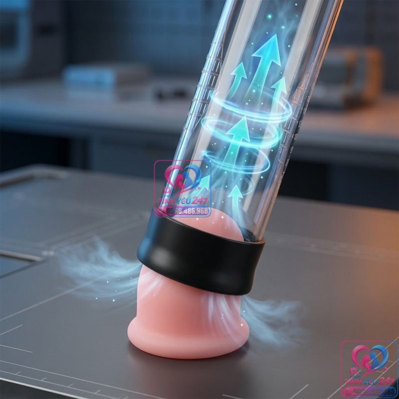 máy tập tăng kích thước dương vật Penis Pump Men Powerup chất liệu an toàn